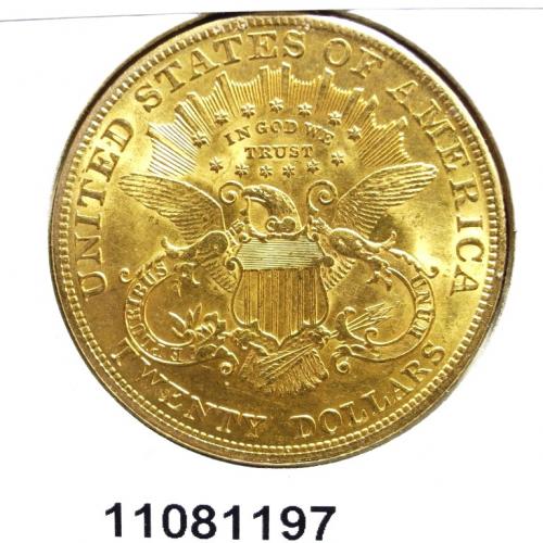 vendo moneda 20 dolar en oro americano del 19 - Imagen 2